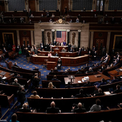 Congress convening to confirm the Electoral College votes cast in November 2020's election.