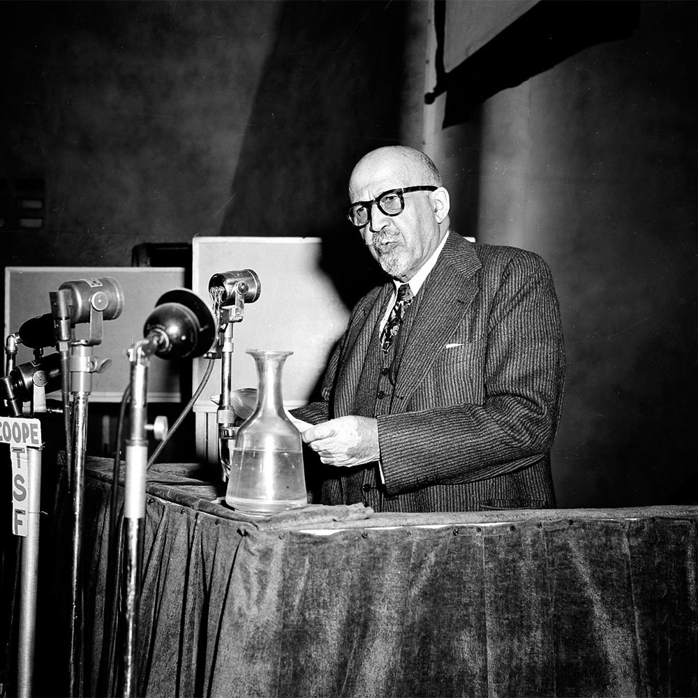 In this April 22, 1949 file photo, W.E.B. Du Bois, educator, writer and co-chairman of the U.S. delegation, addresses the World Congress of Partisans of Peace at the Salle Pleyel in Paris, France.