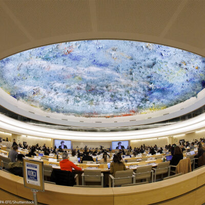 The UN Human Rights Council in Geneva, Switzerland.